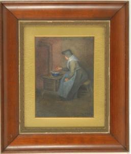 NEILL ARMOUR MARY NICOL 1902-2000,Woman stirring soup on a stove,Eldred's US 2008-06-26