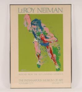 NEIMAN LeRoy 1921-2012,Munich Olympics poster with sprinter,Ripley Auctions US 2010-06-26