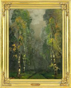 NEJEDLY Otakar 1883-1957,Path through the birch grove,Art Consulting CZ 2024-03-10