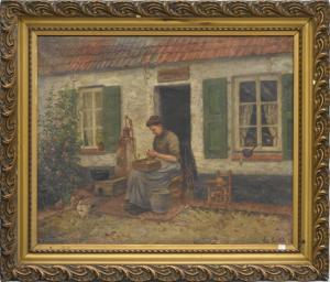 NELIS Emile 1853,Ménagère au travail,Rops BE 2019-07-28