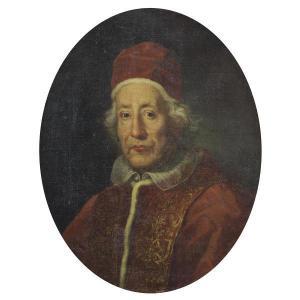 NELLI PIETRO 1672-1740,Portrait du pape Clément XI,Tajan FR 2020-04-24
