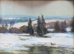 NEMASTIL Zdenek 1879-1942,Winter mood from Volhynia,Vltav CZ 2023-12-14