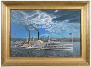 NEMETHY Albert SZATMAR 1920-1998,The Steamboat Mary Powell,1952,Brunk Auctions US 2020-05-15