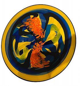 NEMTOI Ioan 1964,A multicoloured glass dish,Bruun Rasmussen DK 2022-03-03