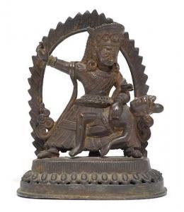 NEPAL SCHOOL,BHAIRAVA SUBDUING HIS ENEMY,19th,Galerie Koller CH 2020-12-03