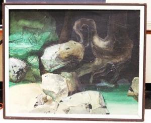 NEPOTE Alexander 1913-1986,Root in green pool abyss,Slawinski US 2020-02-17
