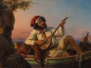 NERENZ Wilhelm 1804-1871,Neapolitan Musician,1854,Auctionata DE 2016-06-28