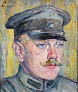 NERESHEIMER Paul 1885,Portrait of a Young German Soldier,1916,Jackson's US 2017-06-27