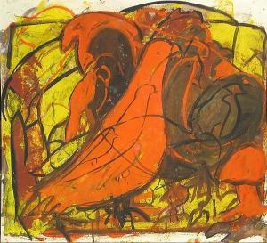 NERGER Ethel Pearce 1901-1985,Chickens, birds, donkeys,1948,Bonhams GB 2007-04-15