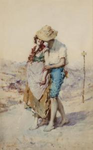 NERLI Girolamo Pieri B 1860-1926,The Lovers,Webb's NZ 2023-09-25