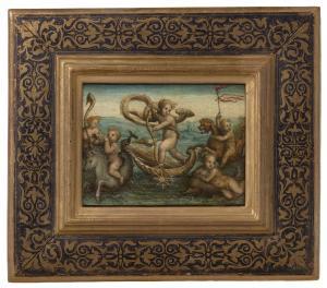 NERONI Bartolomeo il Riccio 1500-1571,Cupid in a shell with other Putti,Christie's GB 2022-10-07
