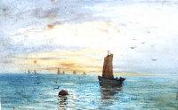 NESBETT,Fishing Boats Returning Evening,Shapes Auctioneers & Valuers GB 2012-04-07