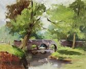 NESBITT Leslie 1923,Bridge Over River,Gormleys Art Auctions GB 2019-06-18