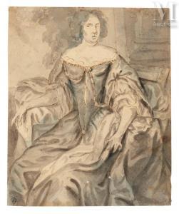 NETSCHER Constantin 1668-1723,Portrait de femme assise,Millon & Associés FR 2023-11-23