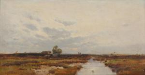 NEUBERT Ludwig, Louis 1846-1892,Landscape with a River,Tiroche IL 2022-04-10