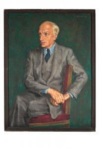 NEUBERT Váša 1917-1996,Portrait d'André Maurois,1949,Aguttes FR 2023-09-19
