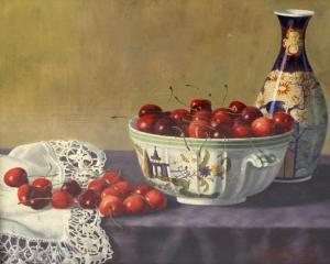 NEUGEBAUER Hans,Still life with Imari vase and bowl of cherries,1865,Fellows & Sons 2017-02-27
