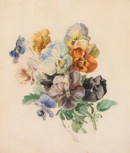 NEUGEBAUER Josef 1810-1895,„Stiefmütterchen\“,1885,im Kinsky Auktionshaus AT 2022-06-28
