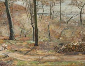 NEUHAUS Siegfried,A view through the trees from the bank of a lake,1954,Bruun Rasmussen 2020-10-12