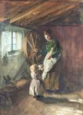 NEUHUYS Albertus Johan 1844-1914,Mother's little helper,1894,Venduehuis NL 2021-05-26