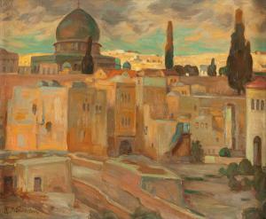 NEUMANN Abraham 1873-1942,Panoramic view of Jerusalem,Desa Unicum PL 2023-12-19