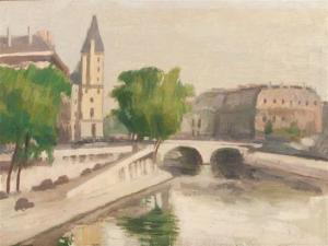 NEUMANN Ernst 1907-1956,Pont St. Michael, Paris,Hindman US 2019-04-23
