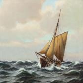 NEUMANN Johann Jens 1860-1940,Seascape, rough weather,Bruun Rasmussen DK 2011-11-28