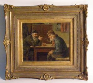 NEUMANN Josef 1800-1800,Zwei Fischer, an einem Tisch sitzend. Oben links s,Schlueter DE 2007-12-01
