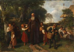 NEUSTÄTTER Ludwig, Louis 1829-1899,On the Way to a Picnic,Jackson's US 2018-11-27