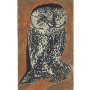 NEUSTADT WALBRIDGE Barbara 1922,Owl - Forest Life Series,1972,Ripley Auctions US 2019-06-02