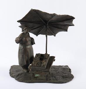 NEUSTIFTER Josef,Marktfrau mit Schirm,Von Zengen DE 2021-06-18