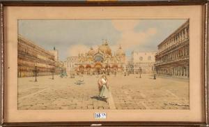 NEVE A. Augustus 1888-1903,Place Saint-Marc animée à Venise,VanDerKindere BE 2013-06-18