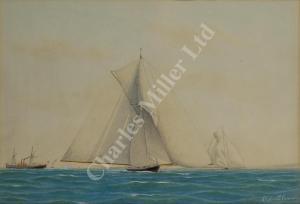 NEVILLE CUMMING Richard Henry 1843-1920,Big class yachts racing in the Sole,1911,Charles Miller Ltd 2018-11-06