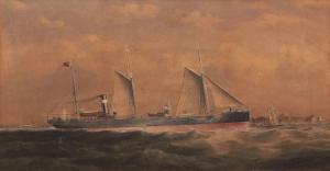 NEVILLE CUMMING Richard Henry 1875-1911,The Steamer Erith off Dover and a companion,Keys 2018-03-22