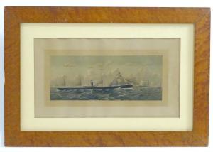 NEVILLE CUMMING Richard Henry 1875-1911,The steamer ship Ameer and the boa,1889,Claydon Auctioneers 2021-08-04