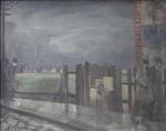 NEVINSON Christopher Richard Wynne,Figures walking by the Docks,Lacy Scott & Knight 2022-09-16