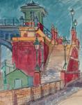 NEVINSON Christopher Richard Wynne 1889-1946,Railway Station with Bridge,Mealy's IE 2017-05-30