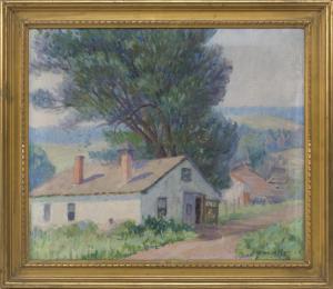 NEWCASTLE Lena May,Impressionist farm scene,20th Century,Eldred's US 2018-09-21