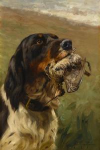 NEWCOMB Mary Guise 1865-1895,SPANIEL WITH WOODCOCK,Freeman US 2012-06-03