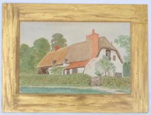 NEWMAN George Allen 1875-1940,Thatched Bucks cottage,20th century,Dickins GB 2019-04-05
