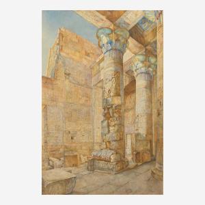 NEWMAN Henry Roderick 1843-1917,Ruins of the Temple of Isis, Philae,1902,Freeman US 2023-06-04