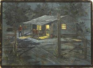 NEWSON Archie Thomas 1894-1978,Cottage at Night,Clars Auction Gallery US 2010-03-13