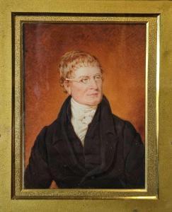NEWTON William John,Portrait miniature of Judge Raine in spectacles,1831,Cheffins 2023-07-20