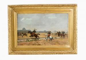 NEYMARK Gustave Mardoché 1850,Cavalry training day at the Ecole Militaire,Deutsch AT 2020-12-10