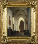 NEYT Bernard 1825-1880,Intérieur d'Eglise,1849,Galerie Moderne BE 2019-12-09