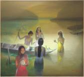 NGUYEN PHUOC 1943,Untitled (Beauties in Boat),2007,Clars Auction Gallery US 2019-06-16