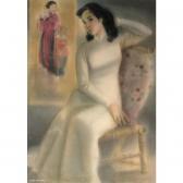 NGUYEN VAN THIEN 1900,seated lady,1962,Sotheby's GB 2006-04-16