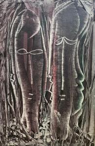 Niazi Manoucher 1936,Masks in the forest,1972,Montefiore IL 2023-07-18