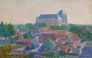 NIBBRIG Hart Ferdinand 1866-1915,View of Veere,AAG - Art & Antiques Group NL 2023-12-11