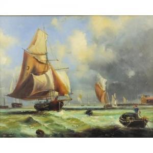 NIBBS Richard Henry 1816-1893,ships at sea,Eastbourne GB 2016-09-10